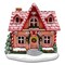 Sparkling Pink Winter Magic LED Gingerbread Home Figurine, 7" Lighted Christmas Decoration Decor